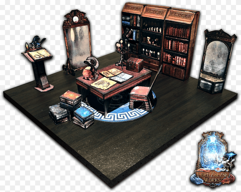 Furniture Pack Wizard Expansion Sample1 Papercraft Dungeon Png Image