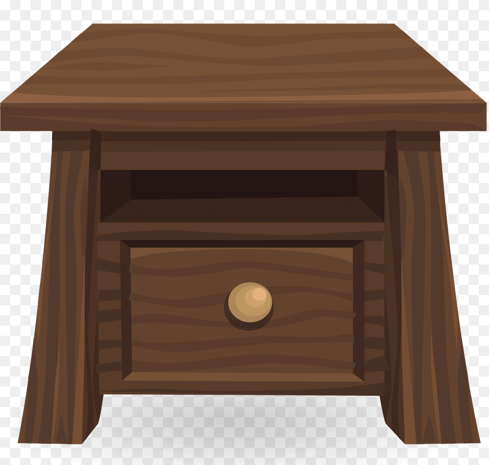 Furniture Sidetable Wood Side Table Clipart, Coffee Table, Drawer, Mailbox Png Image
