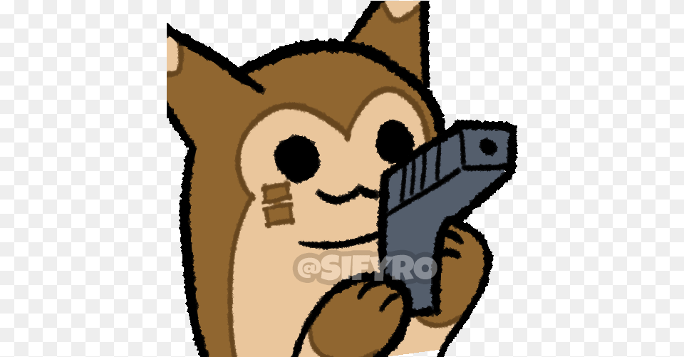 Furret Gun Weasyl Furret Gif, Firearm, Handgun, Weapon, Baby Png