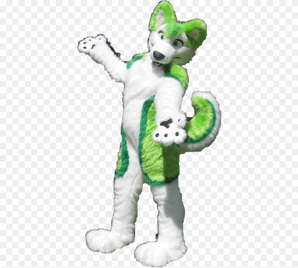 Furries Furry Fursuit Fursona Freetoedit Green Wolf Mascot Costume, Plush, Toy, Teddy Bear Free Png