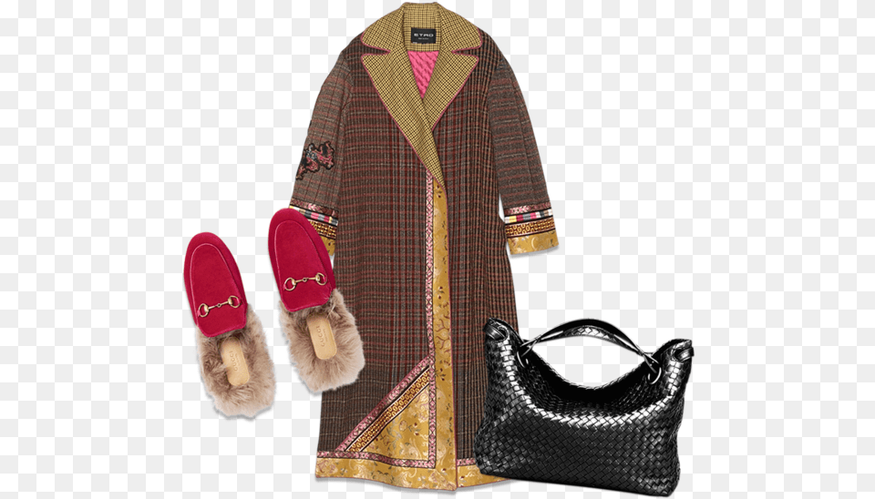 Furry Gucci Slippers Israeli Brand Q Dorit Sharon Nero Intrecciato Nappa Medium Garda Bag Bottega Veneta, Accessories, Clothing, Coat, Fashion Free Png