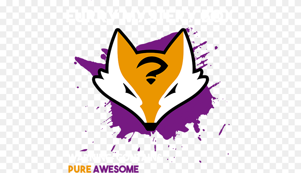 Furry Mystery Box Is Sponsoring Fur Automotive Decal, Advertisement, Poster, Purple, Logo Free Transparent Png