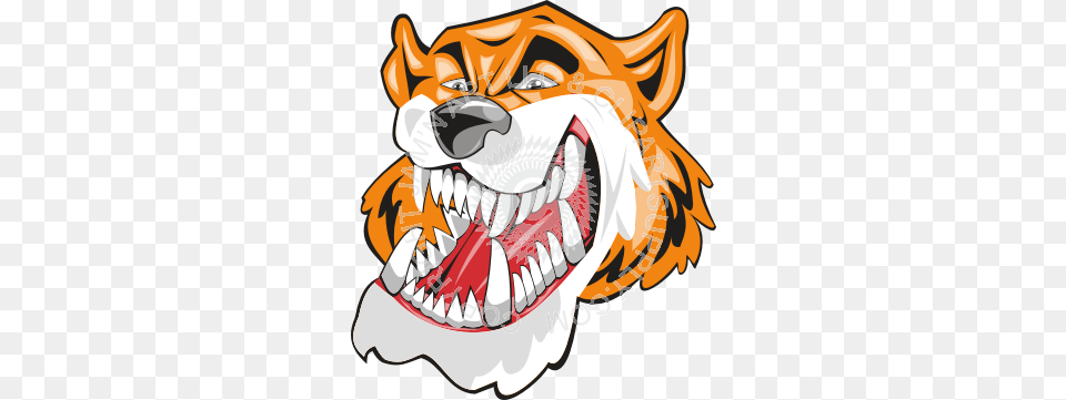 Furry Tiger Head With Teeth, Body Part, Mouth, Person, Baby Free Png Download