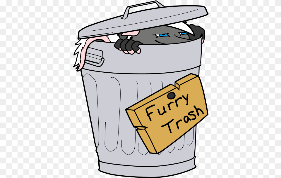 Furry Trash Cartoon, Tin, Can, Trash Can Free Png