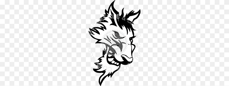 Furry Wolf Head, Stencil, Person, Animal, Mammal Png