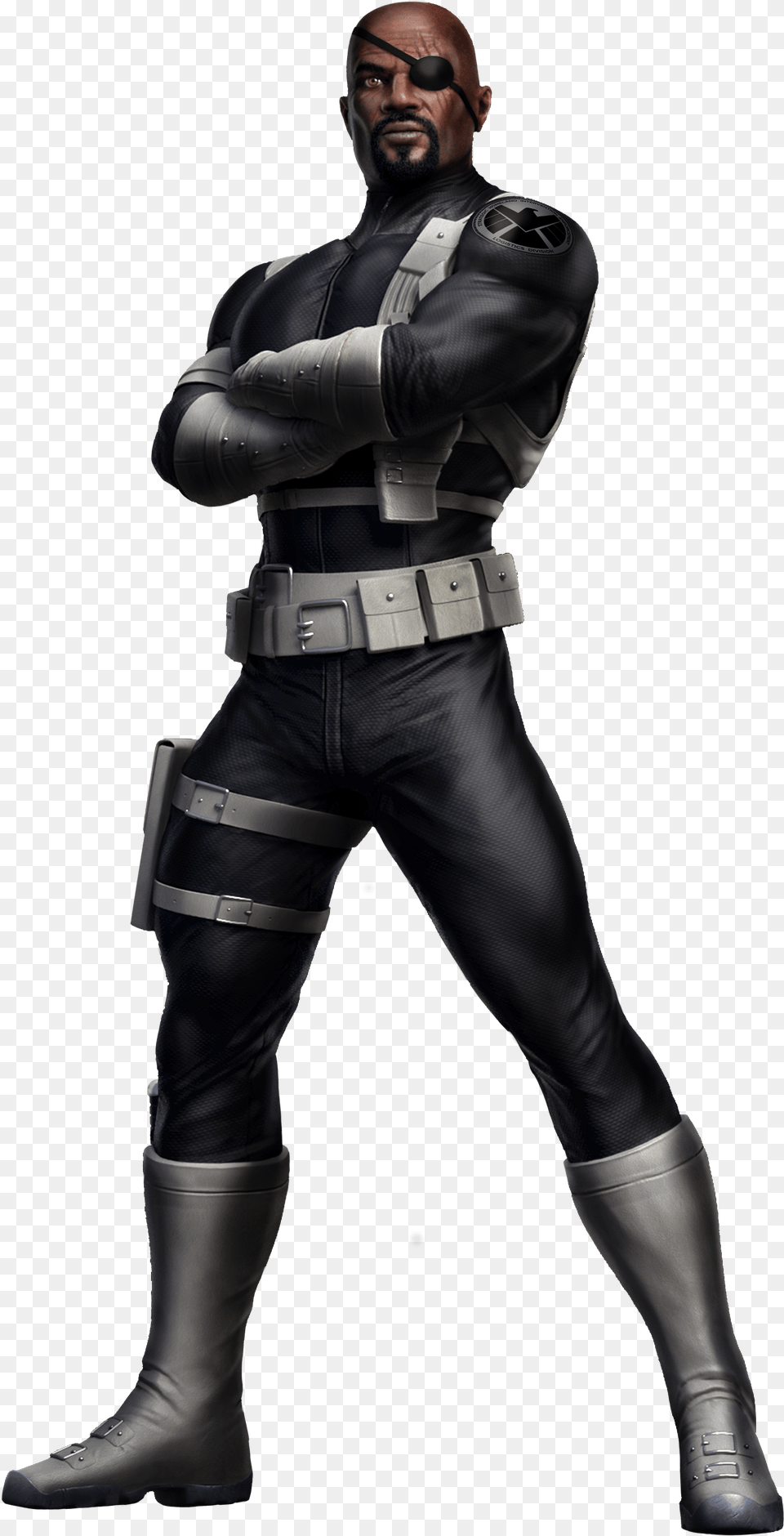 Fury And His Howling Commandos Nick Fury Transparent, Accessories, Buckle, Adult, Person Png