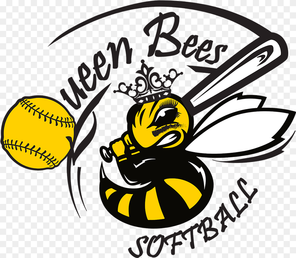 Fury Softball Logo Queen Bee Team Logo, Animal, Sport, Person, People Free Png Download