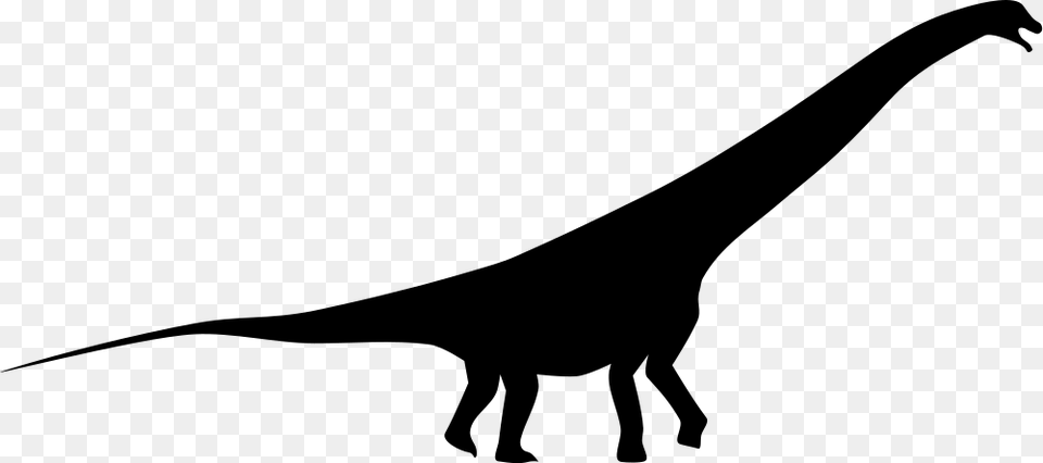 Futalognkosaurus Silhouette, Gray Free Transparent Png