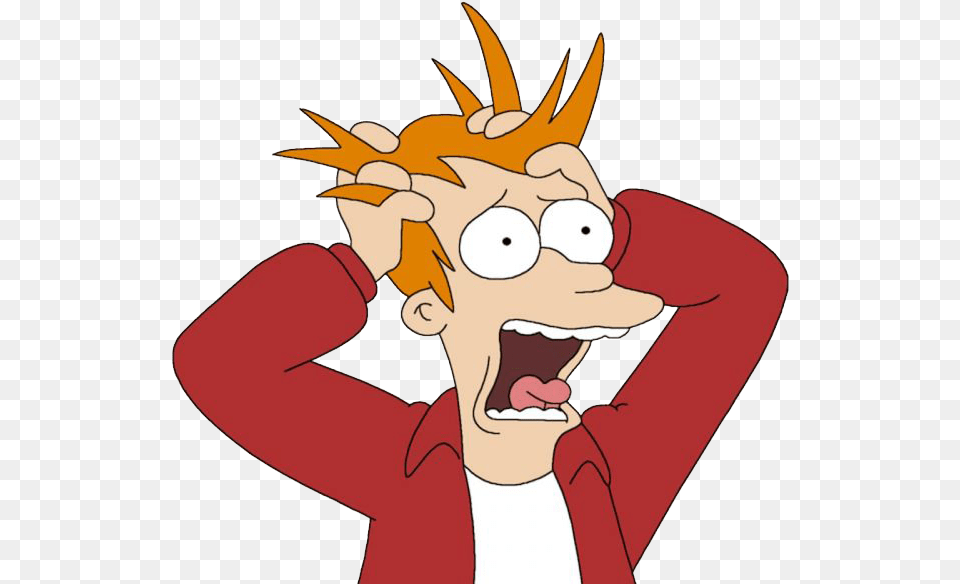 Futurama Fry 2 Stress, Cartoon, Face, Head, Person Free Transparent Png