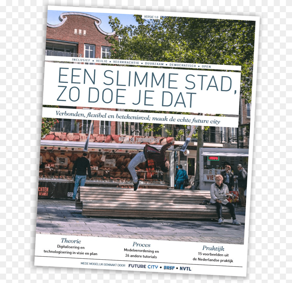 Future City Boek Slimme Stad Zo Doe, Advertisement, Poster, Adult, Person Png Image