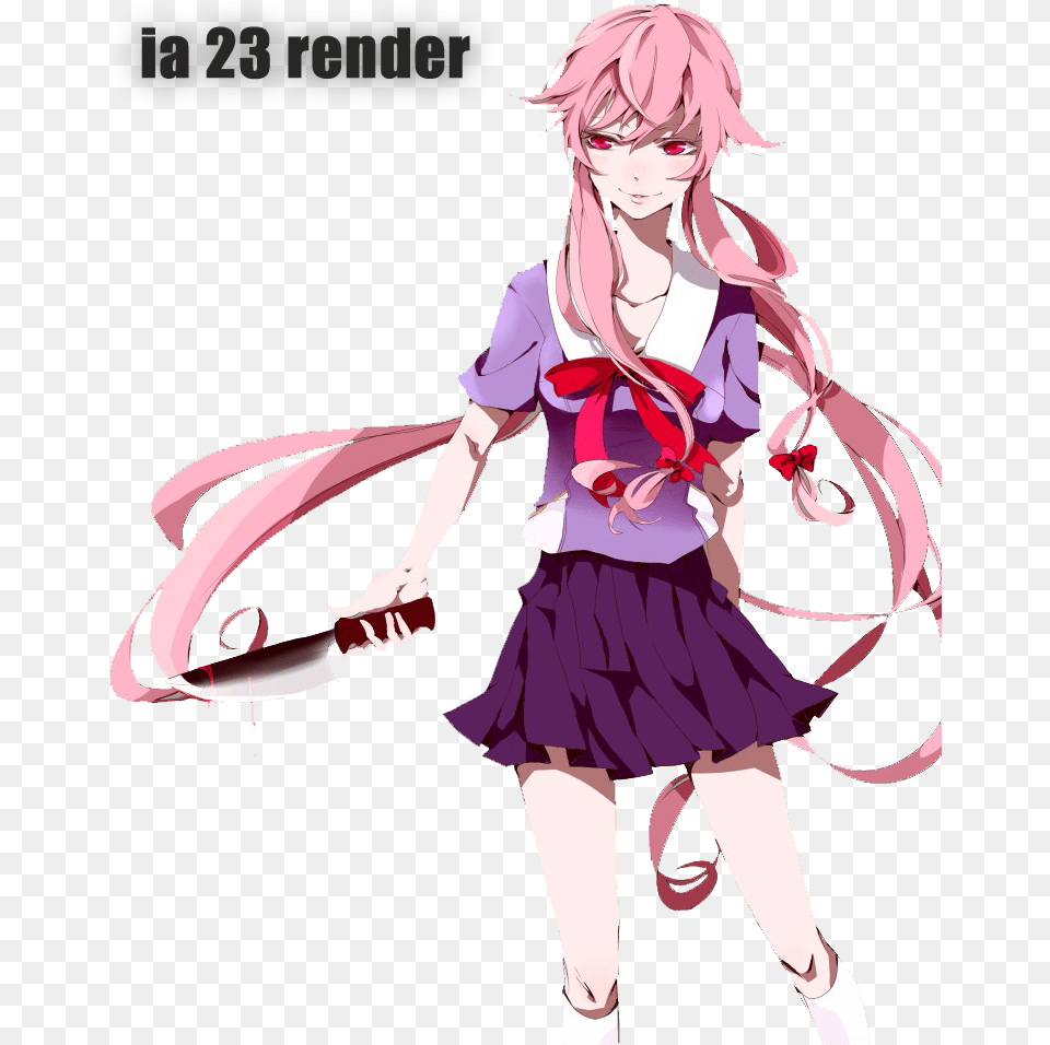 Future Diary Yuno Render, Book, Comics, Manga, Publication Free Png