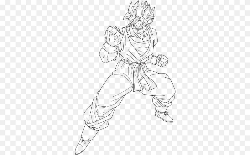 Future Gohan Coloring Page, Art, Drawing, Person Free Png