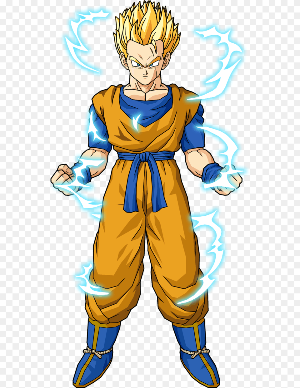 Future Gohan Ssj2 Goku Fused With Chichi, Publication, Book, Comics, Person Free Png Download