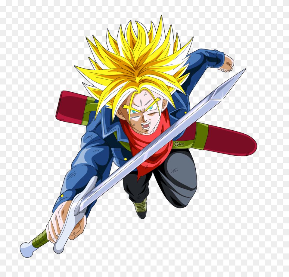 Future Trunks, Book, Comics, Publication, Sword Png