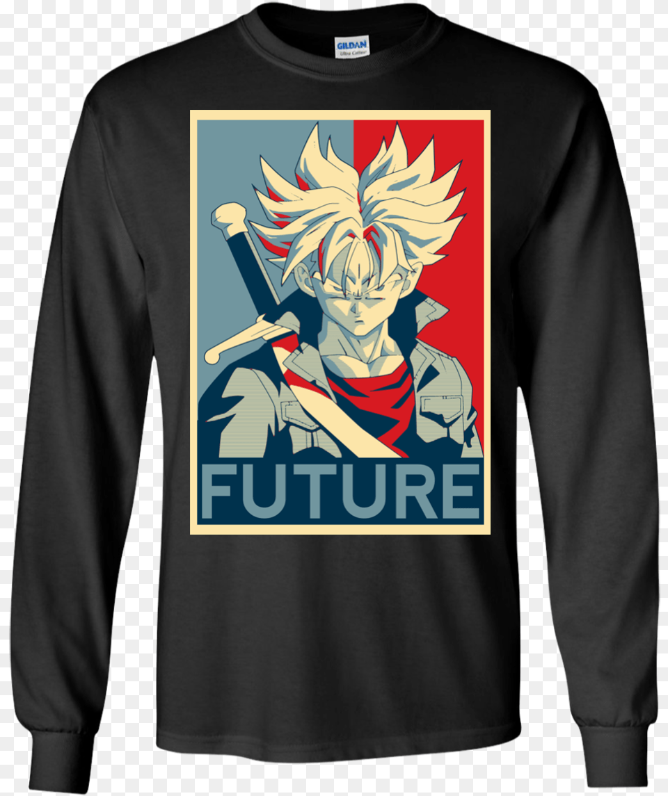 Future Trunks T Shirt Long Sleeve Dragon Ball Trunks Hope, T-shirt, Book, Clothing, Comics Free Transparent Png