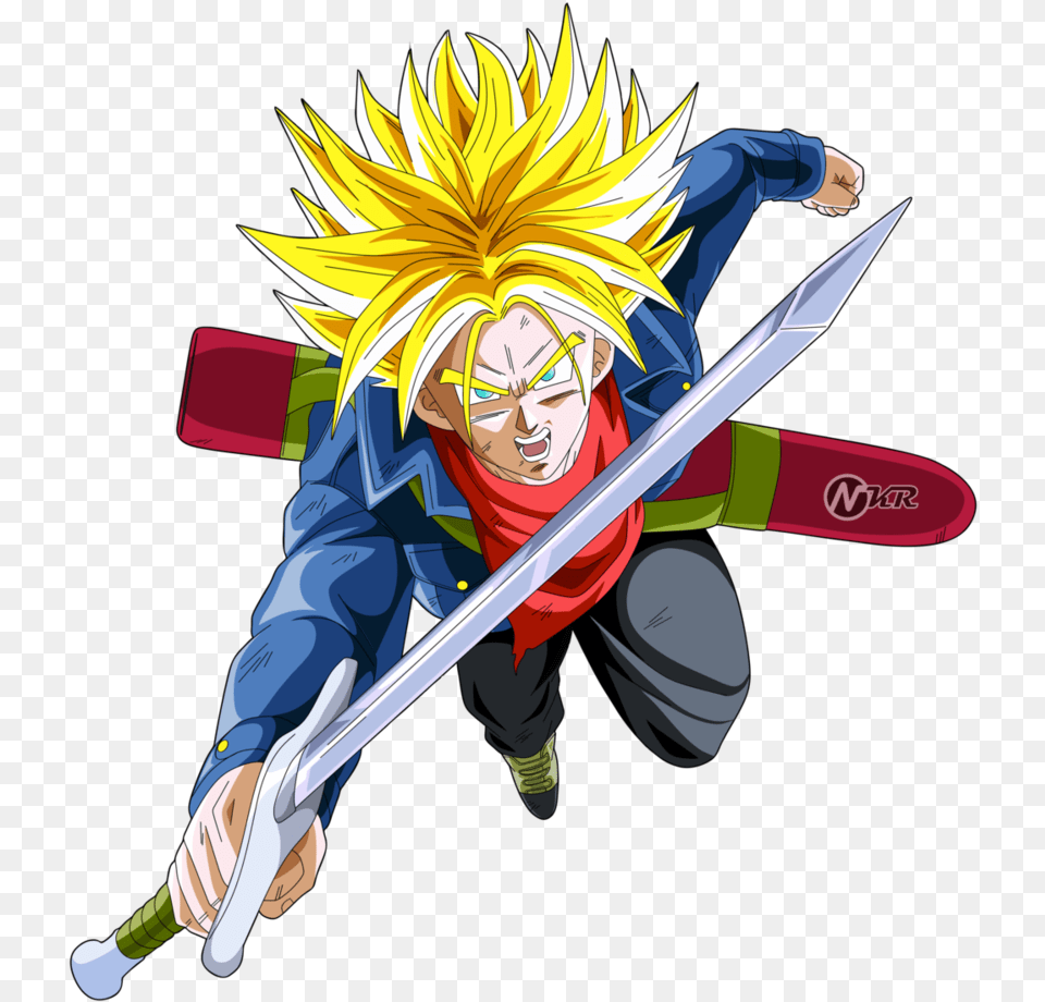 Future Trunks Vs Majin Vegeta Dragon Ball Super Trunks Ssj3, Book, Comics, Publication, Person Png Image