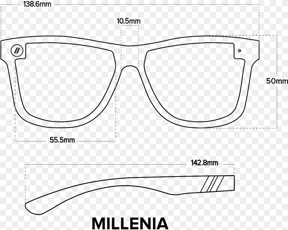 Futuristic And First Of It39s Kind Our Millenia Collection Line Art, Accessories, Chart, Glasses, Plot Png Image