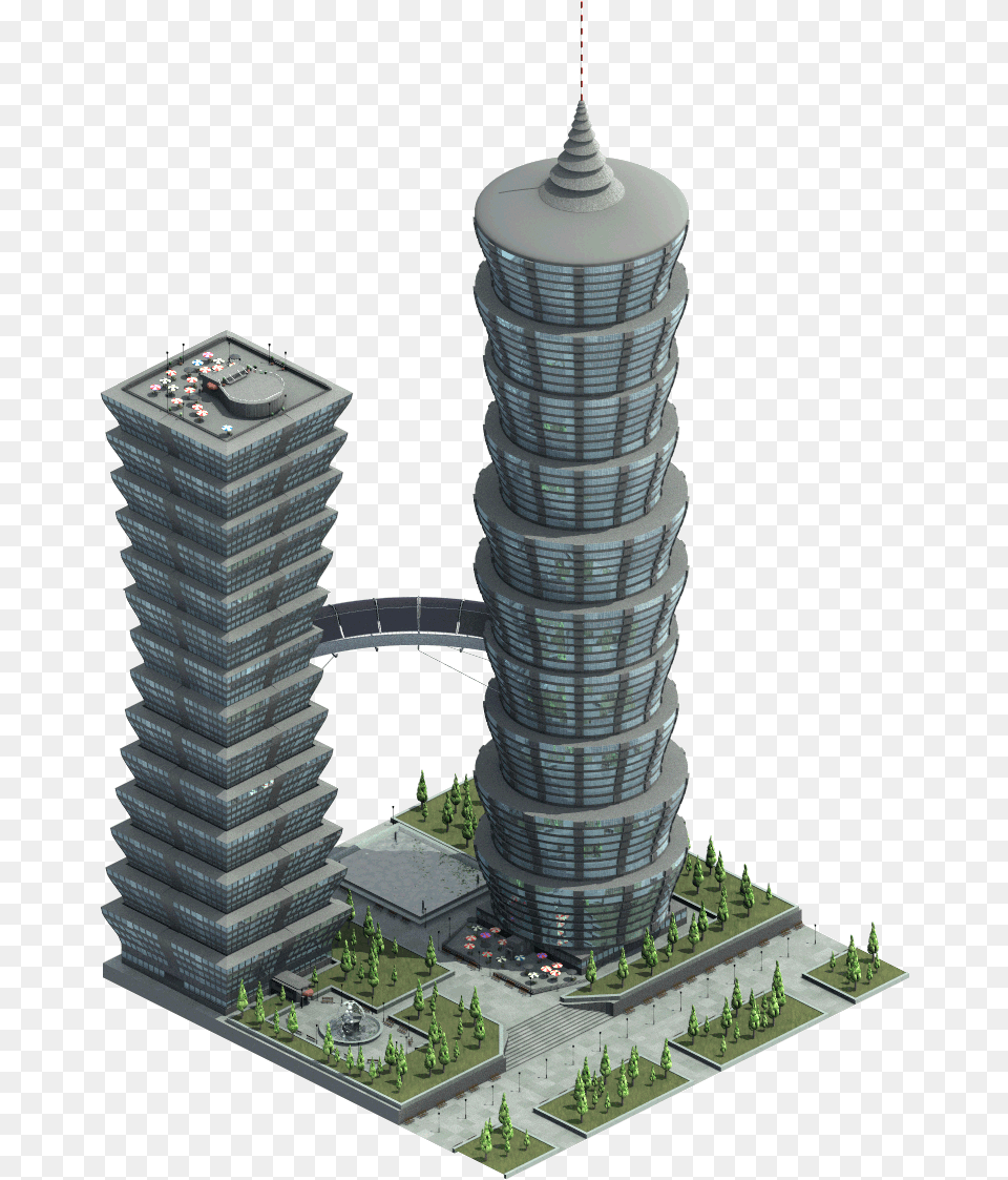 Futuristic Building, Architecture, High Rise, Urban, City Png Image