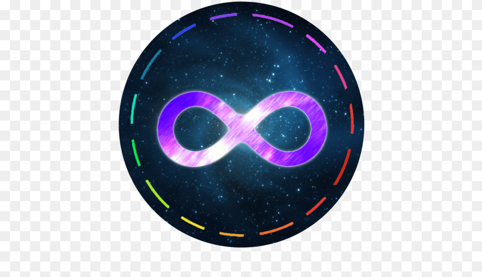 Futuristic Lights Infinity Logo Sticker, Light, Sphere, Disk, Astronomy Png Image
