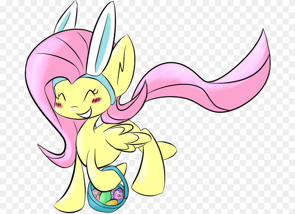 Fuzzlepuzzle Bunny Ears Easter Easter Egg Fluttershy Cartoon, Book, Comics, Publication, Face Free Png Download