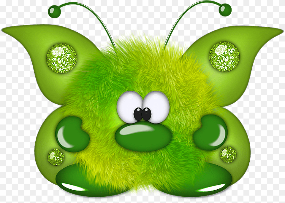 Fuzzy Butterfly Cartoon Monsters Cute Monsters Cute Pushistiki Kartinki, Green, Art, Graphics Free Png