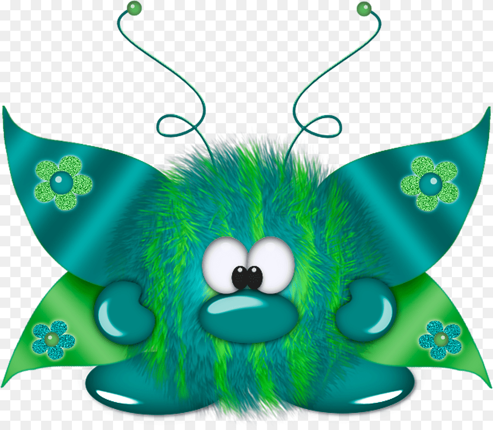 Fuzzy Butterfly Cartoon Monsters Cute Monsters Monster Furry Monster Clipart, Art, Graphics, Green, Pattern Png