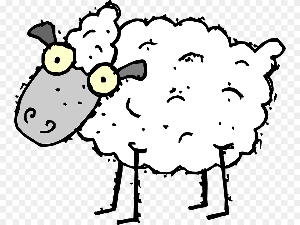 Fuzzy Clipart Black Sheep, Face, Head, Person, Flower Free Png Download