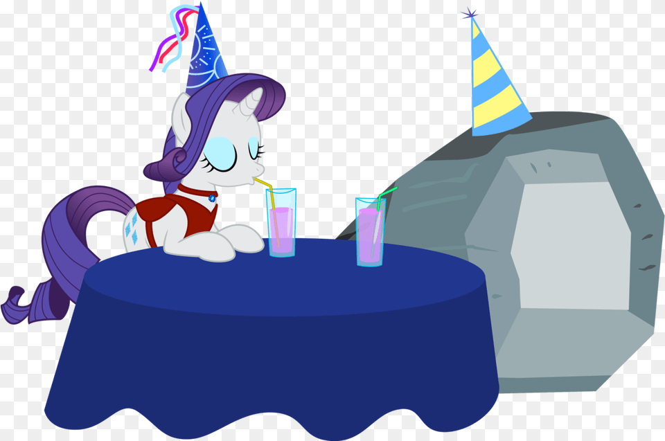 Fuzzywuff Drink Hat Party Party Hat Rarity Safe Cartoon, Clothing, Outdoors, Nature, Birthday Cake Free Png Download
