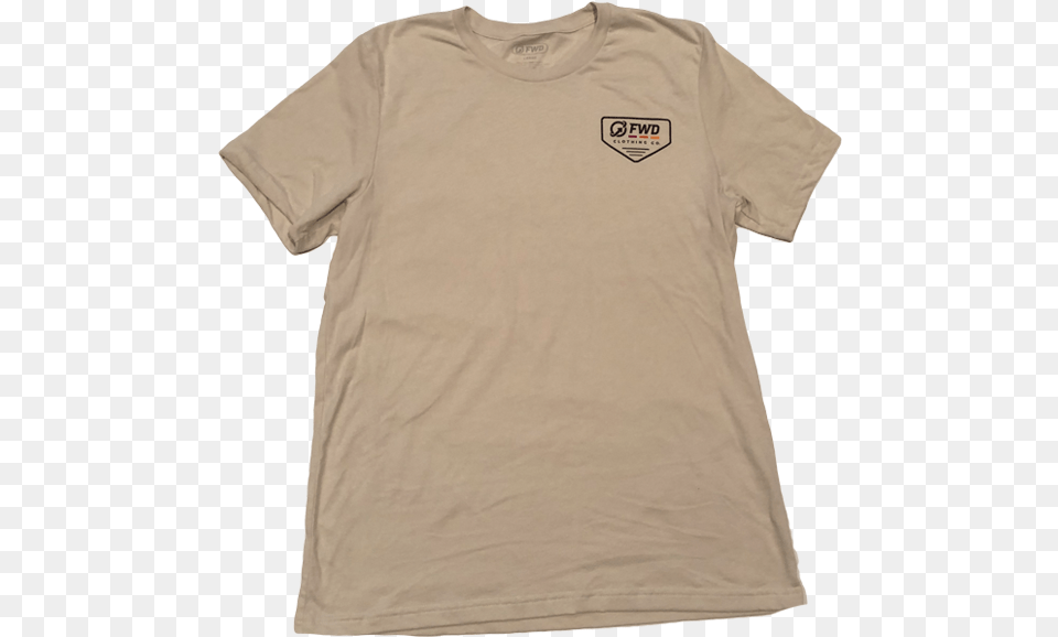 Fwd Pentagon Logo Tee Active Shirt, Clothing, T-shirt, Khaki Png