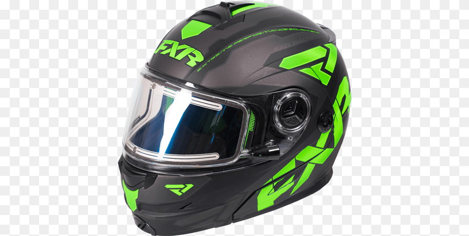 Fxr Fuel Modular Elite Helmet W Elec Shield Blacklimechar 2018 Motorcycle Modular Helmets, Crash Helmet, Clothing, Hardhat Free Png Download