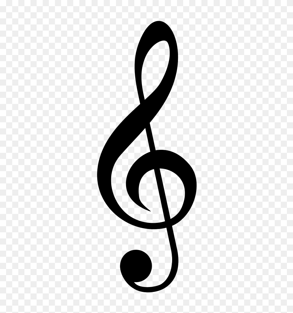 G Clef, Gray Free Transparent Png