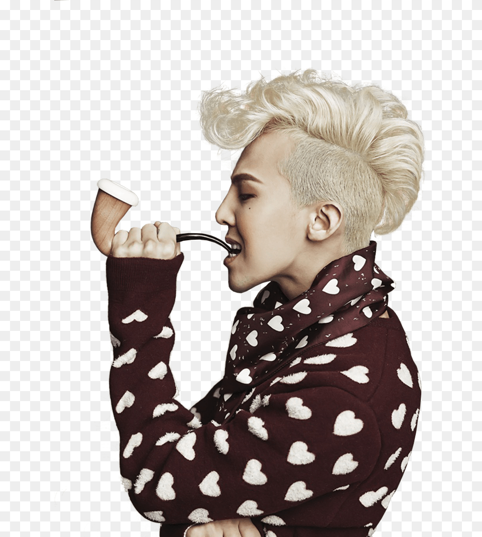 G Dragon White Hair, Spoon, Body Part, Cutlery, Person Free Png