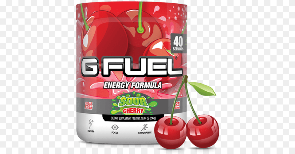 G Fuel Energy Gfuel Sour Cherry, Food, Fruit, Plant, Produce Free Transparent Png