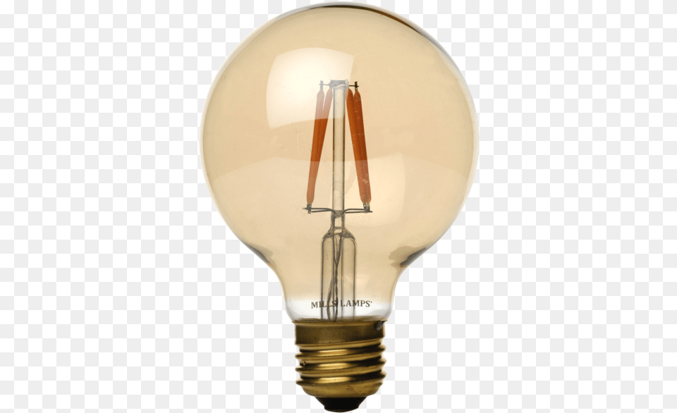 G Globe Antique Led Edison Mills 40w E26 Led Vintage Filament Light Bulb, Lightbulb Free Transparent Png