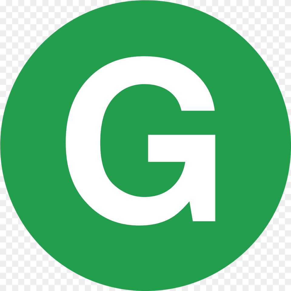 G Letter In Circle, Green, Logo, Symbol, Disk Png Image