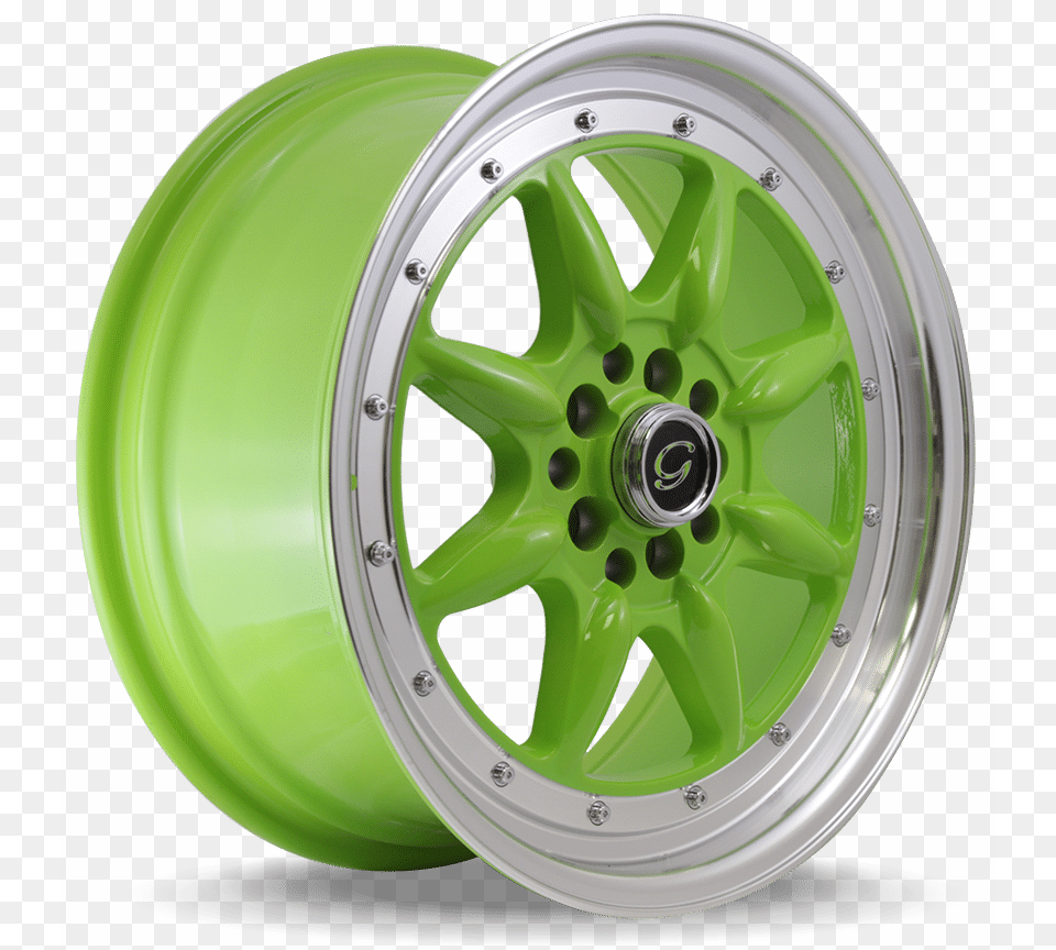 G Line Wheels G8006 Green Polished Rims, Alloy Wheel, Car, Car Wheel, Machine Png