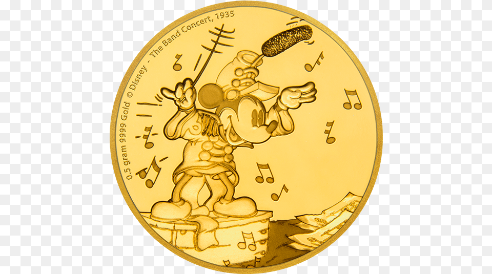 G Pure Gold Coin U2013 Disney Mickey Mouse Through The Ages Mickey Mouse Gold Coin, Money, Baby, Person Free Transparent Png