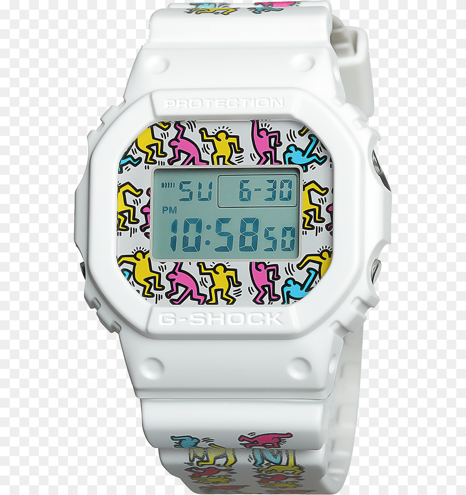 G Shock Dw5600keith G Shock Keith Haring Watch, Electronics, Wristwatch, Digital Watch, Screen Free Png Download