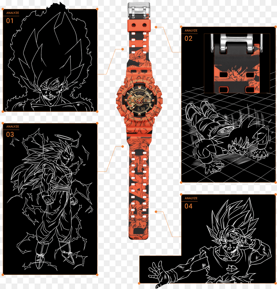 G Shock X Dragon Ball Z Set To Release This Summer, Wristwatch, Arm, Body Part, Person Png Image