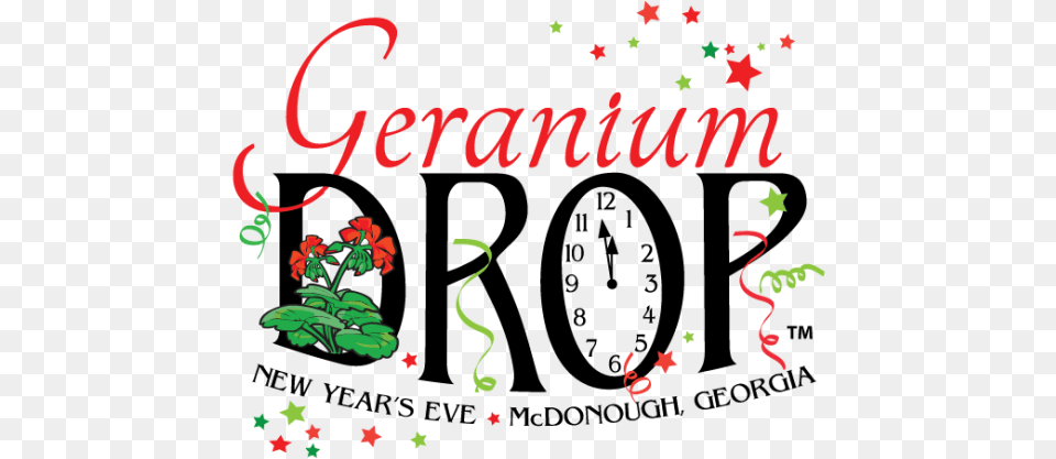 Ga New Years Eve Geranium Drop Mcdonough Ga New Year39s Eve, Art, Graphics Free Png