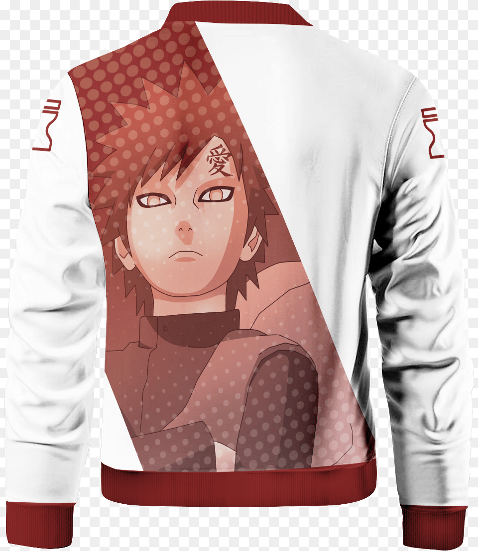 Gaara Of The Sand Bomber Jacket Long Sleeve, Clothing, Coat, Long Sleeve, Knitwear Png