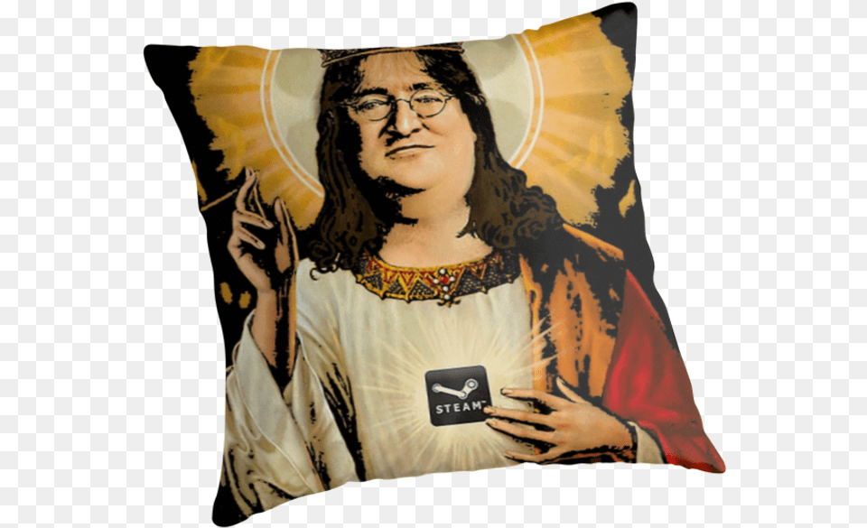 Gabe Newell Portal Gun, Woman, Person, Female, Cushion Free Transparent Png