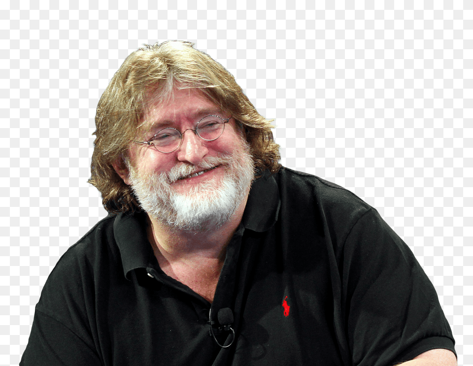 Gabe Newell Smile, Head, Adult, Beard, Face Png Image