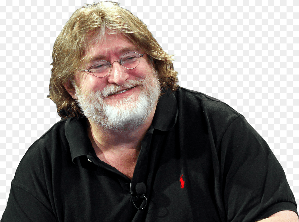 Gabe Newell Smile Gabe Valve, Portrait, Photography, Person, Head Free Png Download