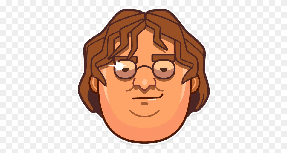 Gabe Stickers Set For Telegram, Accessories, Face, Glasses, Head Free Transparent Png