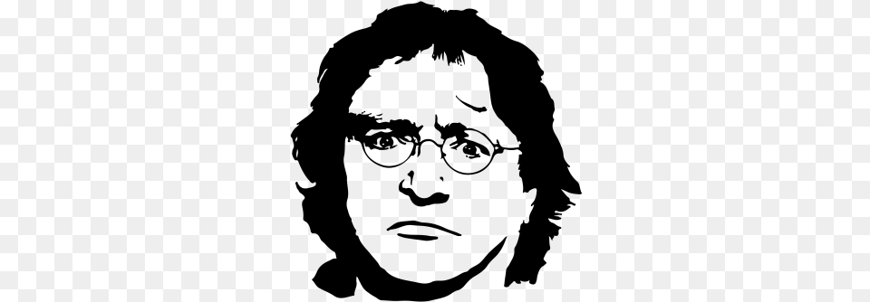 Gaben Stencil Gabe Newell, Gray Png