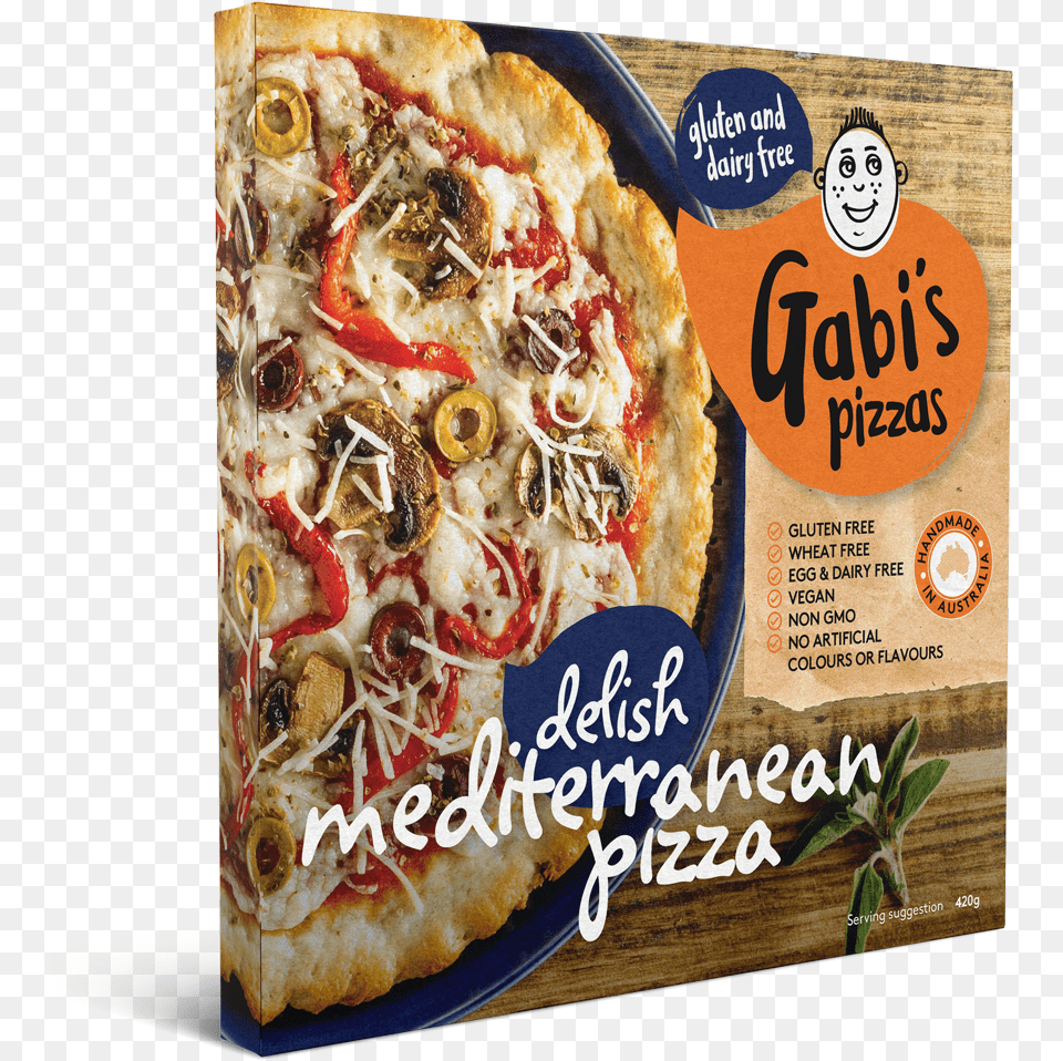 Gabis Pizzabox Mediterranean Quiche, Advertisement, Food, Pizza, Poster Png Image