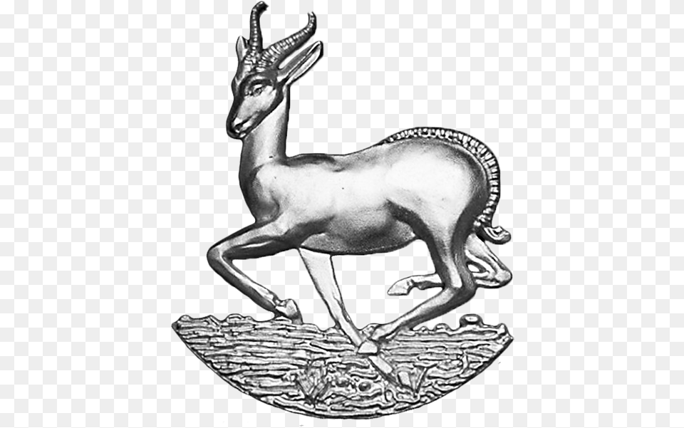 Gabon 2016 1000 Franks Springbok Full Sculpture Silver Sculpture Silver, Animal, Antelope, Mammal, Wildlife Free Png