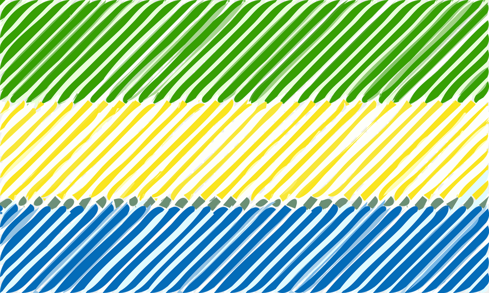 Gabon Flag Linear Clipart, Plastic Wrap, Paper, Pattern Png Image