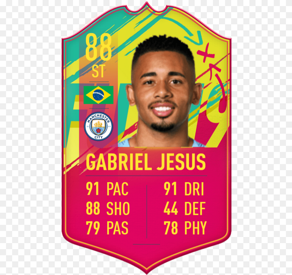 Gabriel Jesus Fifa, Text, Adult, Male, Man Free Png